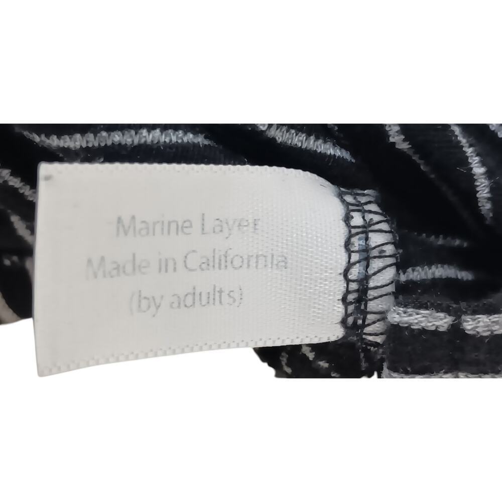 Marine Layer Womens Small Black White Stripe Long Sleeve Shirt Top Made in USA - Picture 11 of 11